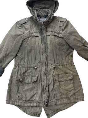 Levi's Olive Utility Hooded Military Jacket